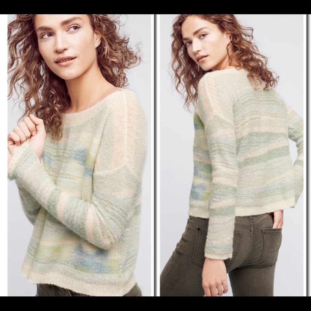 Anthropologie Rare Frosted Horizon Pullover Sweater